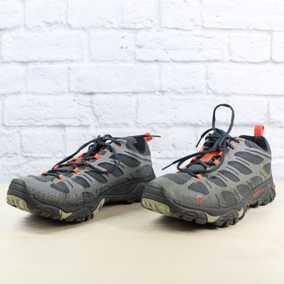 MERRELL Gray Orange Nylon Moab Edge 2 Vibram Outdo - Picture 2 of 9